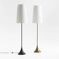Seguin Brushed Brass Metal Floor Lamp 67.5"