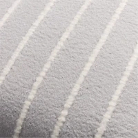 Selma Wool Blend Stripe 23"x23" Light Grey Throw Pillow Cover