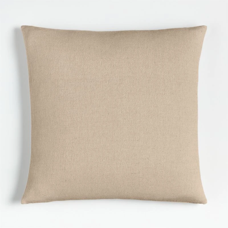 Selma Wool Blend Stripe 23"x23" Light Grey Throw Pillow Cover