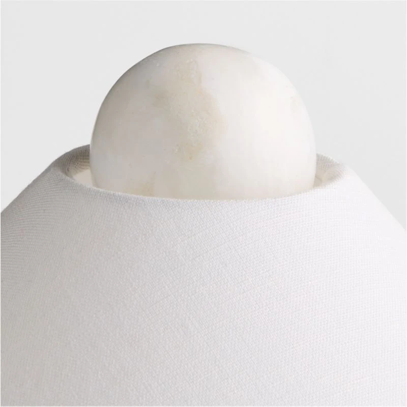 Seraph Alabaster Table Lamp with Fabric Shade 27.2"