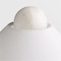 Seraph Alabaster Table Lamp with Fabric Shade 27.2"