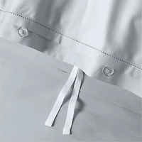 Serene Washed Organic Cotton Sateen Light Mist Blue King Duvet Cover