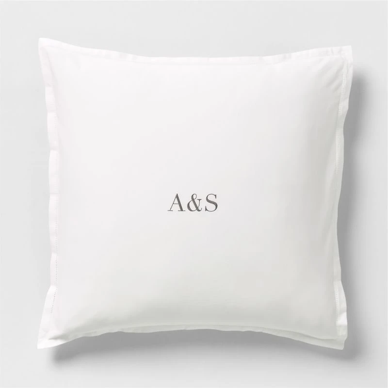 Serene Washed Organic Cotton Sateen White Euro Bed Pillow Sham