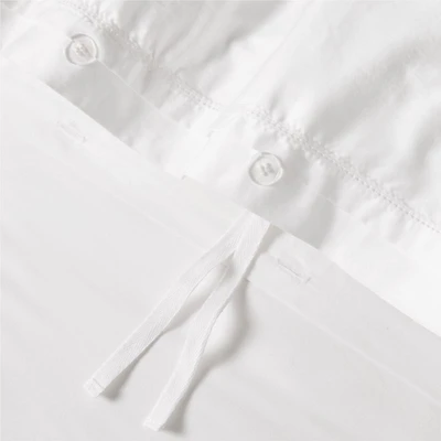 Serene Washed Organic Cotton Sateen White King Duvet Cover