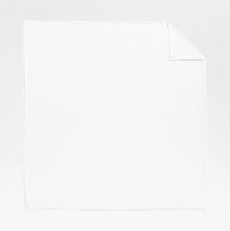 Serene Washed Organic Cotton Sateen White King Duvet Cover