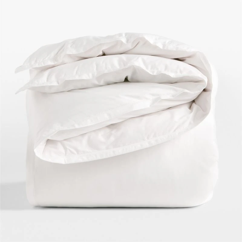 Serene Washed Organic Cotton Sateen White King Duvet Cover