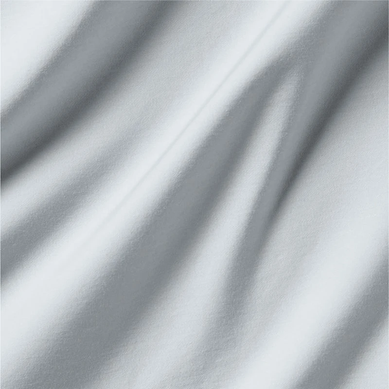 Serene Washed Organic Cotton Sateen Light Mist Blue Standard Pillowcases, Set of 2