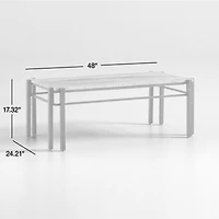 Serra Rectangular Silver Travertine Coffee Table