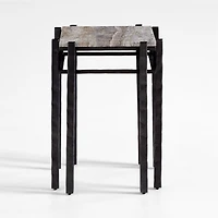 Serra Silver Travertine End Table