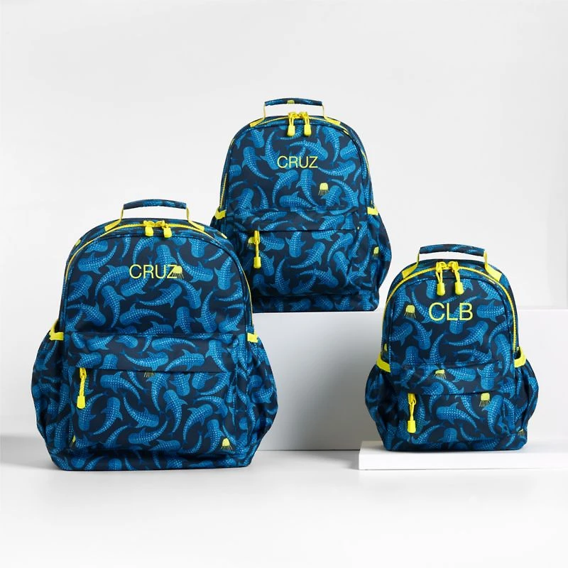 Shark Attack Large Kids Backpack with Side Pockets