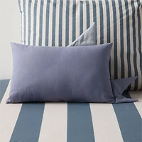 Shark Face Striped Embroidered Kids Throw Pillow