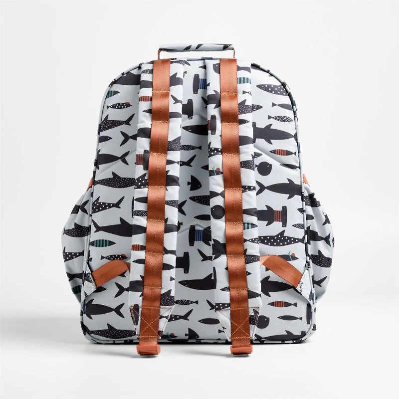 Dreamer Shark School Large Kids Backpack with Side Pockets