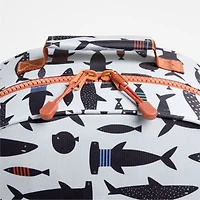 Dreamer Shark School Large Kids Backpack with Side Pockets