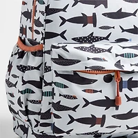 Dreamer Shark School Large Kids Backpack with Side Pockets