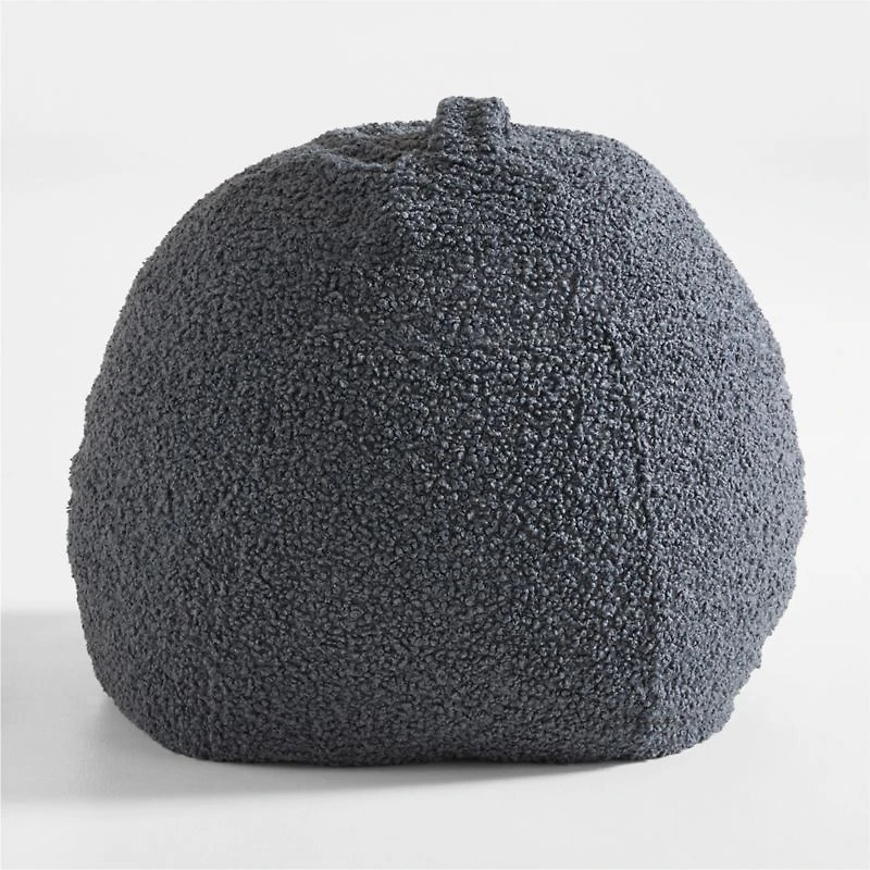 30-Inch Grey Sherpa Lounge Bean Bag Chair Cover