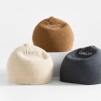 30-Inch Grey Sherpa Lounge Bean Bag Chair Cover