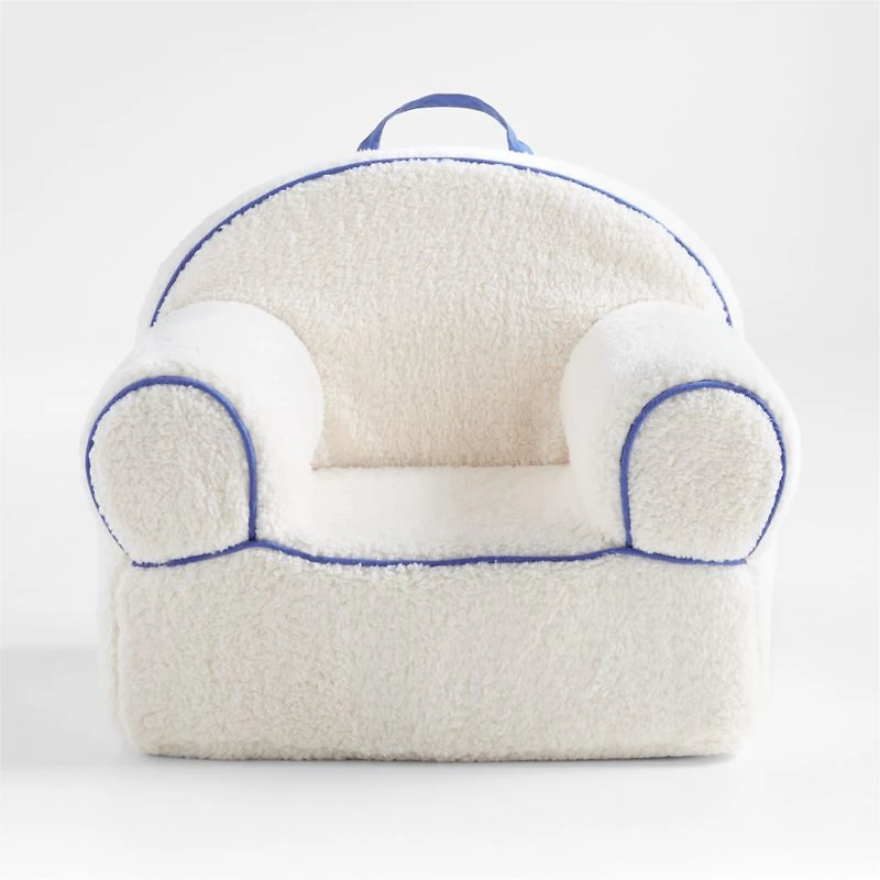 Large Sherpop Blue Sherpa Kids Lounge Nod Chair