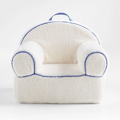 Large Sherpop Blue Sherpa Kids Lounge Nod Chair