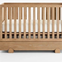 Shiloh Hazelnut Brown Wood Convertible Baby Crib with Storage