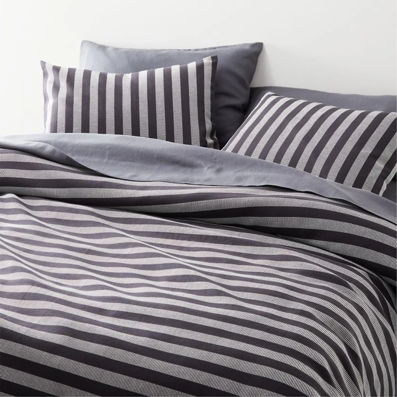 Shinola Canfield Striped Black and White King Sham