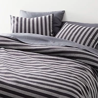 Shinola Canfield Striped Black and White King Sham
