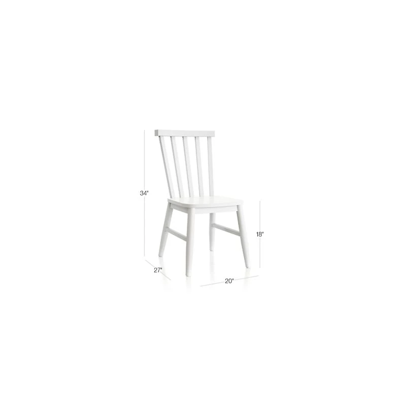 Parke White Wood Kids Desk Chair