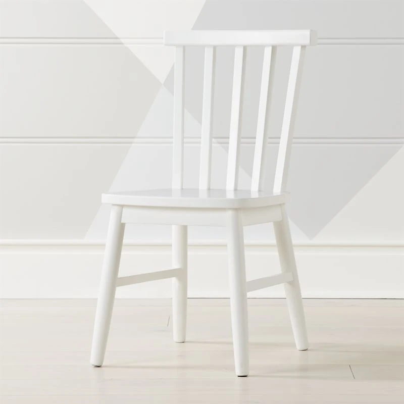 Set of 4 Shore White Wood Kids Play Chair
