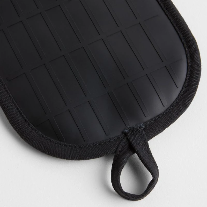 Silicone Black Pot Holders, Set of 2
