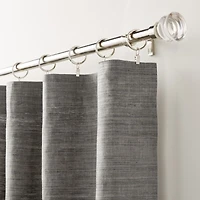 Silvana Silk Dark Grey Curtain Panel 48"x84"