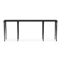Silviano 84" Rectangular Black Iron and Steel Console Table