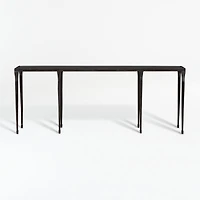 Silviano 84" Rectangular Black Iron and Steel Console Table