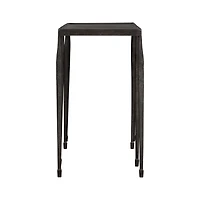 Silviano 84" Rectangular Black Iron and Steel Console Table