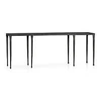 Silviano 84" Rectangular Black Iron and Steel Console Table