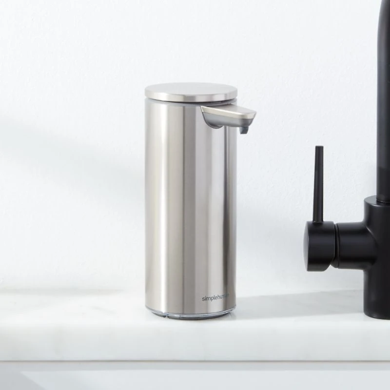 Simplehuman ® Brushed Steel Rechargeable Sensor Pump 9-oz. Liquid Soap Dispenser