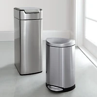Simplehuman 40 Liter Slim Touch Bar Trash Can, Brushed Stainless Steel
