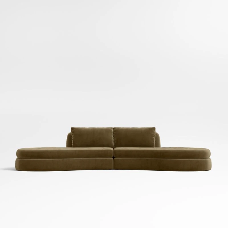 Sinuous 2-Piece Double Chaise Sectional Sofa by Athena Calderone