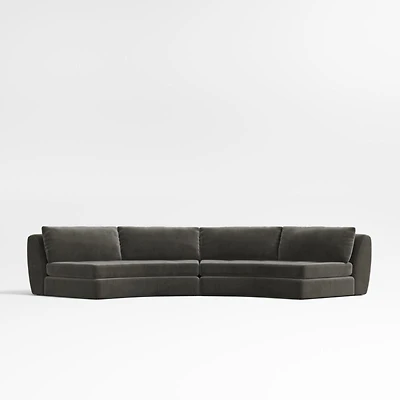 Sinuous 2-Piece Armless Sectional Sofa by Athena Calderone