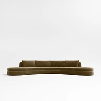 Sinuous 3-Piece Double Chaise Sectional Sofa by Athena Calderone