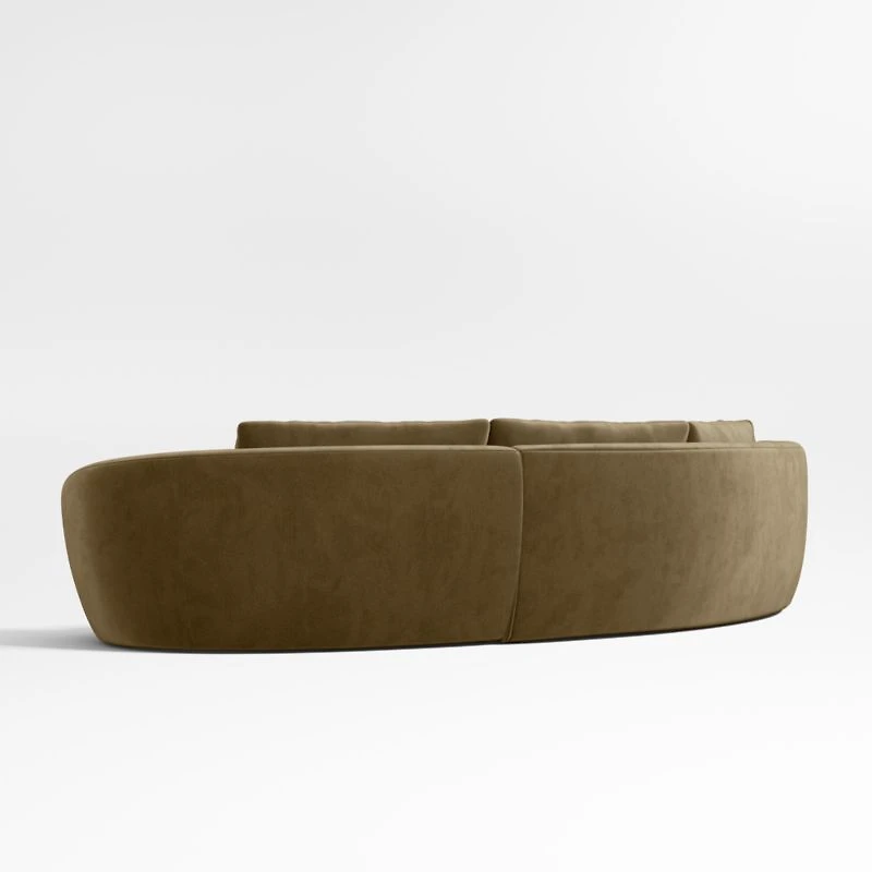 Sinuous 3-Piece Chaise Sectional Sofa by Athena Calderone