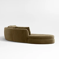 Sinuous 3-Piece Chaise Sectional Sofa by Athena Calderone
