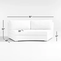 Sinuous Armless Sofa by Athena Calderone