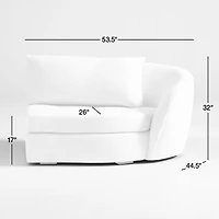 Sinuous Right Arm Chair by Athena Calderone