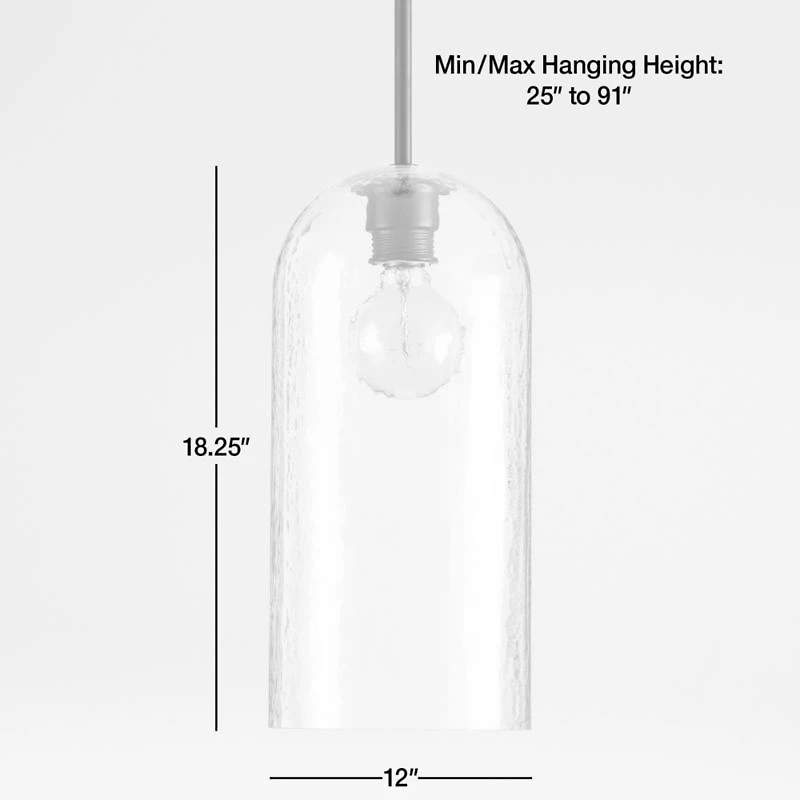 Sirocco Small Ripple Glass Pendant Light
