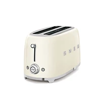 SMEG Cream 4-Slice Long Slot Retro Toaster