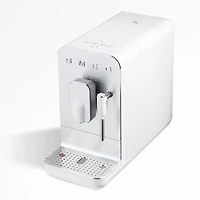 SMEG Matte White Fully Automatic Coffee and Espresso Machine with Milk Frother