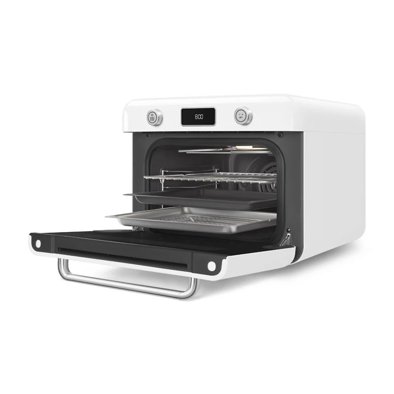 SMEG White Countertop Air Fry Oven with Steam