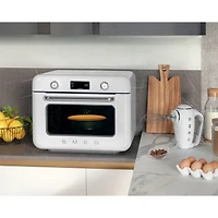 SMEG White Countertop Air Fry Oven with Steam