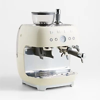 SMEG Cream Semi-Automatic Coffee and Espresso Machine with Milk Frother