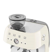 SMEG Cream Semi-Automatic Coffee and Espresso Machine with Milk Frother