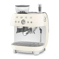 SMEG Cream Semi-Automatic Coffee and Espresso Machine with Milk Frother